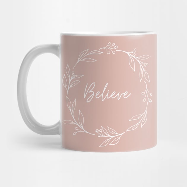 Believe Floral Wreath by Mission Bear